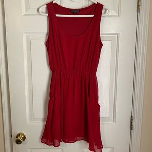 Red Chiffon Dress